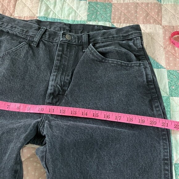 Vintage Rustler Jeans Mens 34x30 Black Straight Leg Classic Dad Denim 90s - Picture 9 of 9